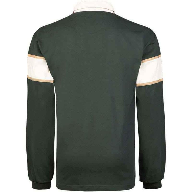 Lansdowne BOTTLE GREEN/NATURAL IRELAND 3 SHAMROCK LONG SLEEVE RUGBY ,Green,Medium - Image 5